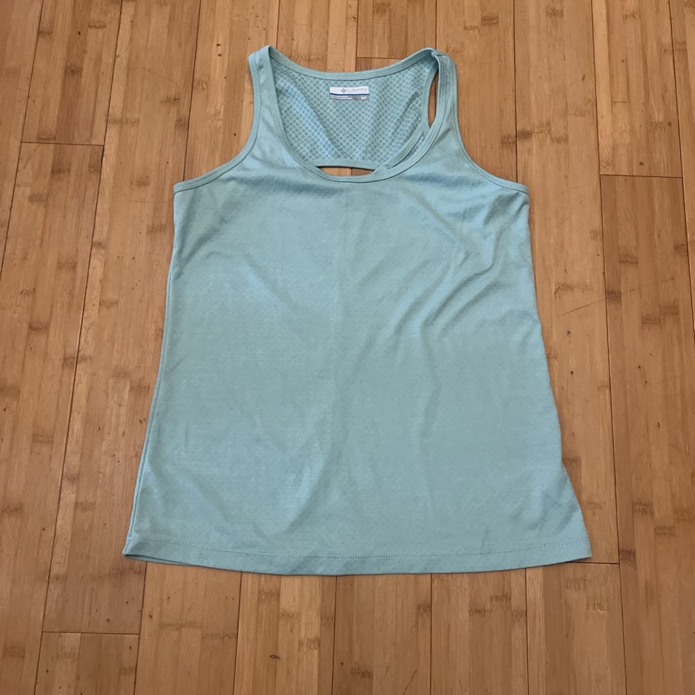 Columbia Green Sleeveless Cut Out Tank Top